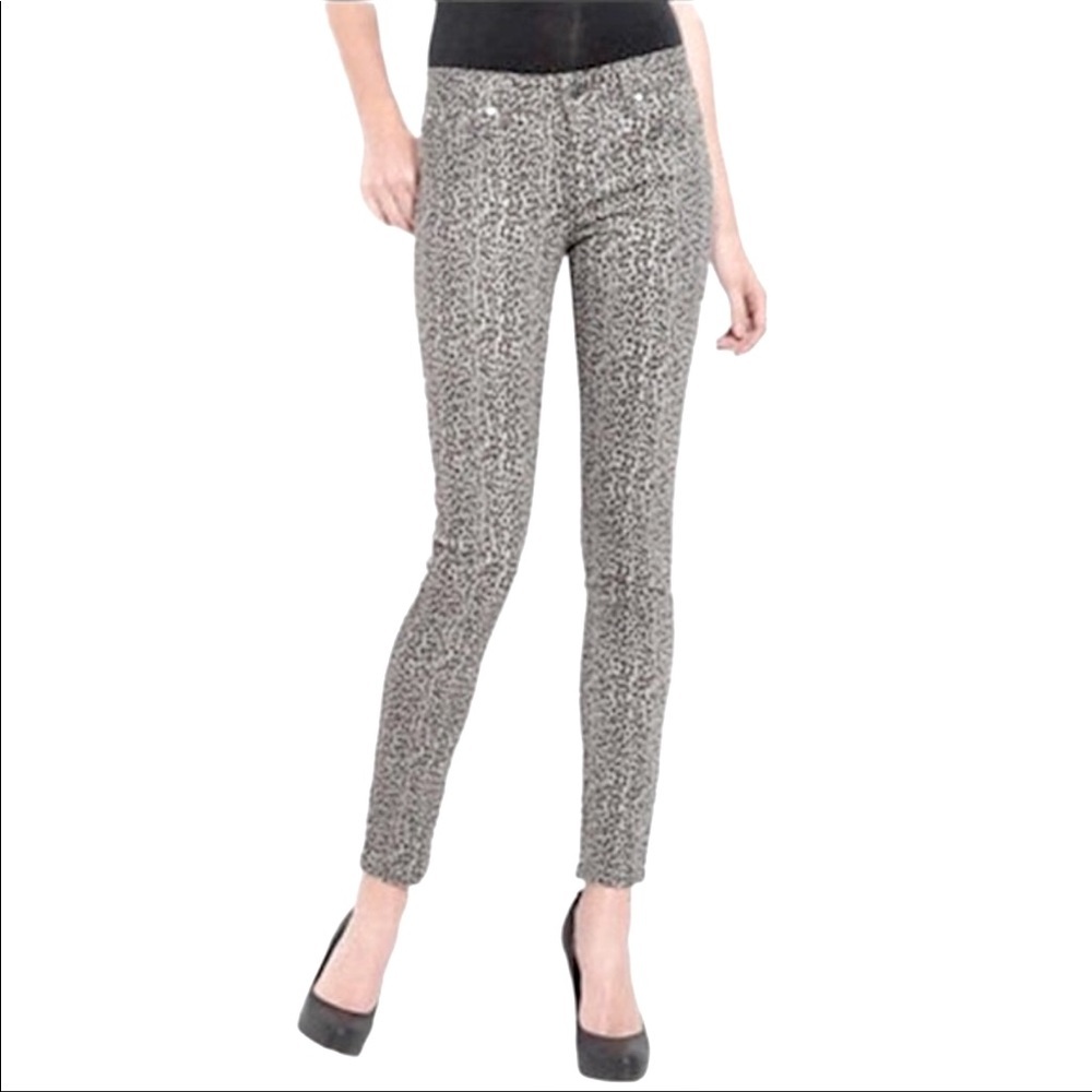 PAIGE Peg Skinny Jeans Grey Animal Print Mid-Rise Ankle Stretch Size 30 - Picture 4 of 14